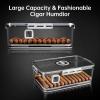 CIGARLOONG Cigar Humidor, Humidifier and Hygrometer Storage for 30 Cigars Clear Humidor view 4