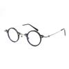 BETSION Blue Light Blocking Glasses Computer Game Vintage Small Round Acetate Eyeglasses Frames (Black, 3.75, Diopters) view 1