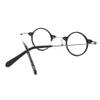 BETSION Blue Light Blocking Glasses Computer Game Vintage Small Round Acetate Eyeglasses Frames (Black, 3.75, Diopters) view 3