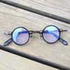 BETSION Blue Light Blocking Glasses Computer Game Vintage Small Round Acetate Eyeglasses Frames (Black, 3.75, Diopters) view 4