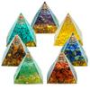 1.57inches Mini Natural Crystal Pyramid Energy Generator Quartz Amethyst Chakra Crystal Pyramid Meditation Tool Home Decoration Ornaments Gifts (Colour Mixture 1.57 inch 7pcs) view 1