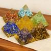 1.57inches Mini Natural Crystal Pyramid Energy Generator Quartz Amethyst Chakra Crystal Pyramid Meditation Tool Home Decoration Ornaments Gifts (Colour Mixture 1.57 inch 7pcs) view 3