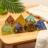 1.57inches Mini Natural Crystal Pyramid Energy Generator Quartz Amethyst Chakra Crystal Pyramid Meditation Tool Home Decoration Ornaments Gifts (Colour Mixture 1.57 inch 7pcs) view 4