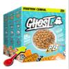 GHOST Protein Cereal, Peanut Butter Flavor (3-Pack) - Crunchy Peanut Butter Cereal Puffs - 18G Protein, Good Source of Calcium - Breakfast Cereal & Snack - 10.8oz Box with Spoon Included view 1