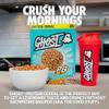 GHOST Protein Cereal, Peanut Butter Flavor (3-Pack) - Crunchy Peanut Butter Cereal Puffs - 18G Protein, Good Source of Calcium - Breakfast Cereal & Snack - 10.8oz Box with Spoon Included view 3