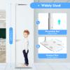 Body Weight and Height Scale Tool Digital Scale, 440lbs Capacity 80-195cm Height Body Fat Analyzer with LCD Screen for Weight/Height/Obesity Body Age, White view 2