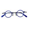 BETSION Blue Light Blocking Glasses Computer Game Vintage Small Round Acetate Eyeglasses Frames (Blue, 3, Diopters) view 2