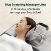Klug Stretching Massager Ultra, Effortless auto-Stretching Mat, Ease Back & Neck Pain with 3 Intensity Levels 7 Exceptional Programs, 2 Levels of Heat Function, Foldable & Portable Design, Gray view 2