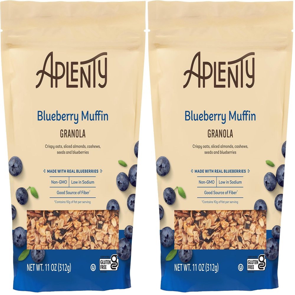 Amazon Brand, Aplenty Blueberry Muffin Granola, 11Oz (Pack of 2)