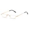 ALKAHE Half Moon Reading Glasses Semi Round Men Women Metal Readers Clear Lens Slim Half Frame Eyeglasses Gold 1.0 view 1