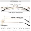 ALKAHE Half Moon Reading Glasses Semi Round Men Women Metal Readers Clear Lens Slim Half Frame Eyeglasses Gold 1.0 view 2