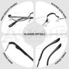 ALKAHE Half Moon Reading Glasses Semi Round Men Women Metal Readers Clear Lens Slim Half Frame Eyeglasses Gold 1.0 view 4