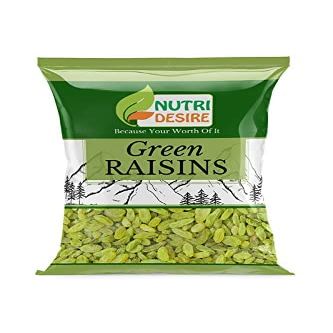 Nutri Desire Afghani Green Kishmish 500 gms | Green Raisins