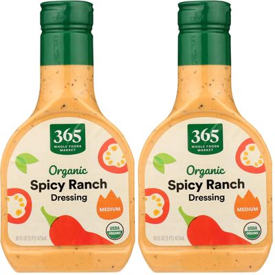 365 by Whole Foods Market, Dressing Ranch Spicy Organic, 16 Fl Oz (Pack of 2)