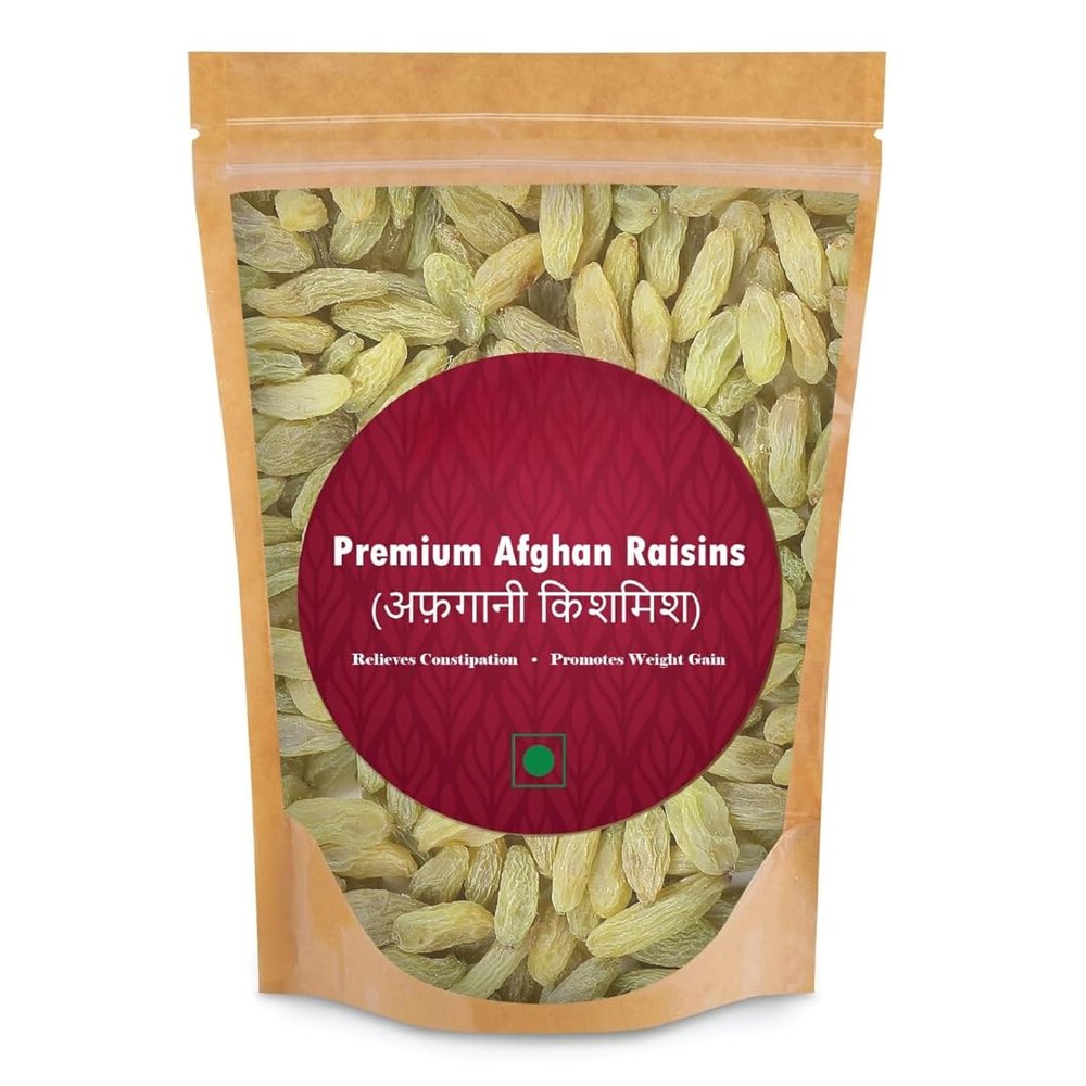 Dry Fruits Green Kandhari Kishmish, Seedless Dried Grapes or Raisins, Afghani Kishmish, Sundekhani Kishmish, Chemical Free, No Preservatives - 250 Grams