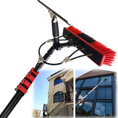 3.6-11M Solar Panel Cleaning Brush Squeegee with Inline Water Filter System,Water Fed Pole Kit with Telescopic Pole,Window Squeegee Kit Photovoltaic Solar Panel Glass Window Roof ( Size : 36FT/11M )