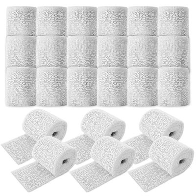 ZUQIAN 24 Pack 3x 180 Plaster Cloth Rolls Bulk (Each Roll), Plaster Gauze Bandage for Craft, Gauze Bandage Roll for Modeling, Masks, Scenery, Belly Cast (3In x 15Ft/ 5Yd)