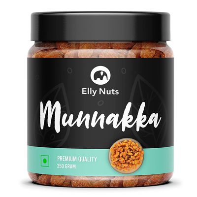 Elly Nuts Afghani Large Munakka / Raisins Grade - King Size 250 gms [Jar Pack] | Munakka Dry Fruits |