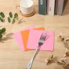 160 Pcs Pink And Orange Paper Napkins 5 * 5 Neon Napkins Orange Beverage Napkins Disposable Dessert Napkins Cocktail Luncheon Napkins For Bachelorette Party Wedding Birthday Dinner view 4