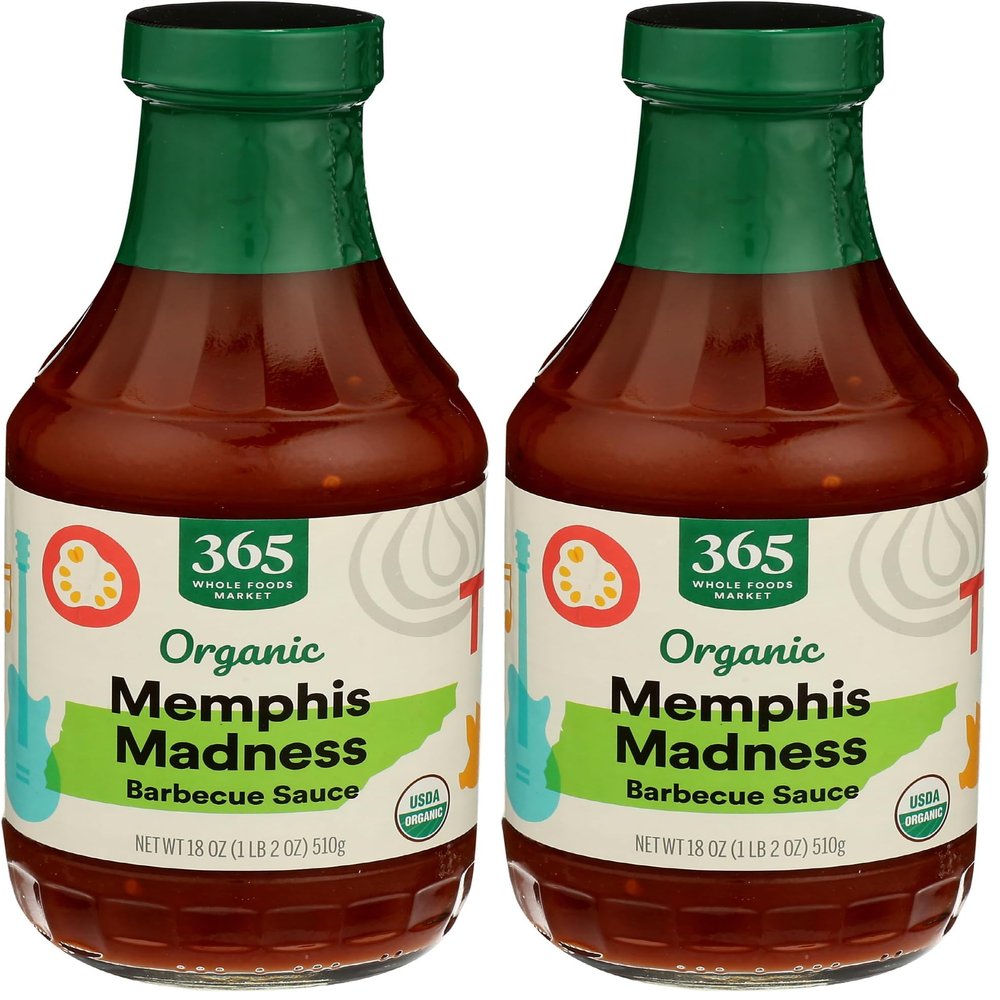 365 by Whole Foods Market, Bbq Sauce Memphis Madness Organic, 18 Ounce (Pack of 2)