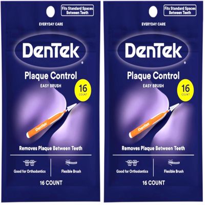 DenTek Easy Brush Cleaners 16 ea (Pack of 2)