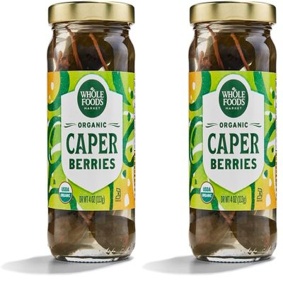 Whole Foods Market, Organic Caper Berries, 4 oz (Pack of 2)