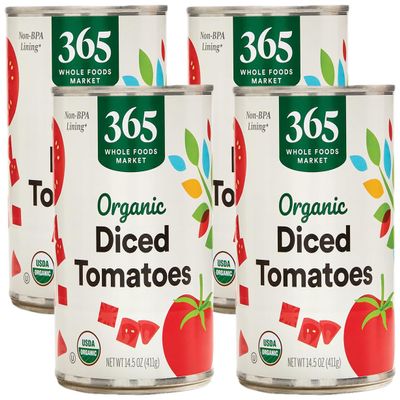 365 By Whole Foods Market, Organic Diced Tomatoes, 14.5 Ounce (Pack of 4)