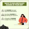 Seedless Black Raisin Kali Kishmish | Dried Fruits,100% Natural & Gluten-Free, Munakka Dry Fruit | Rich in Fiber, Iron, Calcium & Boosts Immunity -250 gm view 3