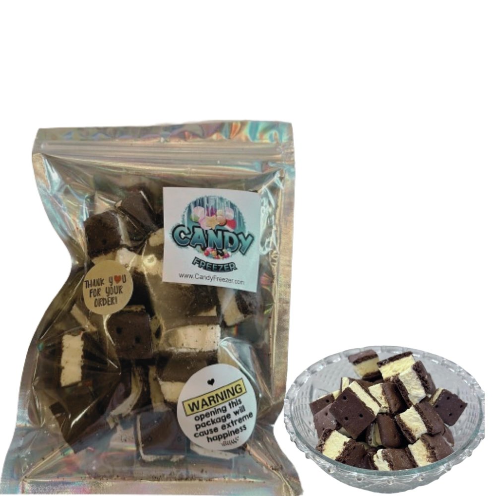 CANDY FREEZER Freeze Dried Candy Ice Cream Bites Sweet Crunchy Sandwich 2 oz. Bag