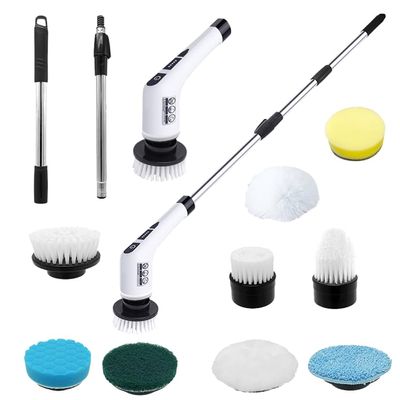 Electric Spin Scrubber, Cordless Cleaning Brush with Adjustable Extension Scrubber for Home, 9 Replaceable Brush Heads, 2 Speeds, Electric Cleaning Brush for Bathroom, Tub, Kitchen, Tile, Floor, car