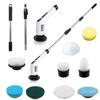 Electric Spin Scrubber, Cordless Cleaning Brush with Adjustable Extension Scrubber for Home, 9 Replaceable Brush Heads, 2 Speeds, Electric Cleaning Brush for Bathroom, Tub, Kitchen, Tile, Floor, car view 1