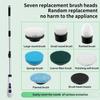 Electric Spin Scrubber, Cordless Cleaning Brush with Adjustable Extension Scrubber for Home, 9 Replaceable Brush Heads, 2 Speeds, Electric Cleaning Brush for Bathroom, Tub, Kitchen, Tile, Floor, car view 3