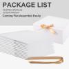 24 Pack White Gift Boxes with Lids, With lids bulk, Bridesmaid Proposal Box with Ribbon, Gift Boxes for Wedding, Birthday,Baby Shower and the other Parties. (White 10''x 8'' x 4'') view 2