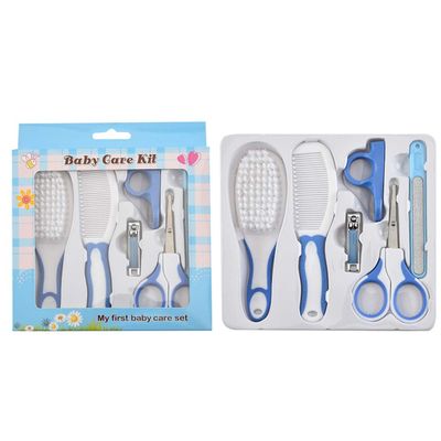 6 Pcs Baby Nail Hair Daily Care Kit Infant Kids Grooming Brush Comb and Manicure Set Hair Hoop