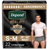 Depend Real Fit Adult Diapers, Incontinence Underwear for Men, Disposable, Maximum Absorbency, Small/Medium, Grey, 22 Count, Packaging May Vary view 1