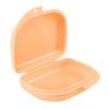 LA MIERE Retainer Case with Vent Holes - Orthodontic container for holding retainers, aligner, night-guard/mouth-guard. Small and Durable retainer case, Peach view 1