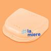 LA MIERE Retainer Case with Vent Holes - Orthodontic container for holding retainers, aligner, night-guard/mouth-guard. Small and Durable retainer case, Peach view 3
