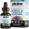 Adrenal Support Supplements Liquid Drops - Organic Adrenal and Focus Supplement, Cortisol Manager Adaptogen Adults, Ginkgo Biloba for Kids Calm - Natural Brain and Memory Fatigue Stress Attention 1oz view 1