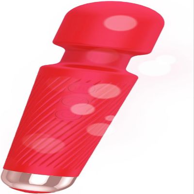 AmeMakye Mini Upgraded Rechargeable Handheld Waterproof Massager, Light red