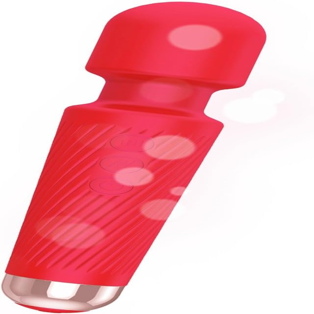 AmeMakye Mini Upgraded Rechargeable Handheld Waterproof Massager, Light red