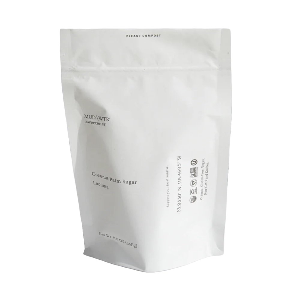 MUDWTR Coconut Sweetener | Organic Coconut Palm Sugar & Lcuma Powder Mix | USDA Organic Natural Sweetener | Serve with MUDWTR, Coffee, Tea & Hot Drinks | Gluten Free, Vegan, Non-GMO | 30 Servings