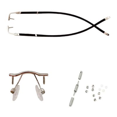 QYAJS 1 Pair Metal Frame Arms Rimless Glasses Legs and Eyeglass Nose Bridge Replacement Temple Eyewear (Single Hole)