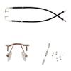 QYAJS 1 Pair Metal Frame Arms Rimless Glasses Legs and Eyeglass Nose Bridge Replacement Temple Eyewear (Single Hole) view 1