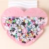 Jesscasday 100 Cellophane Cello Bag Heart Plastic Bags For Jewelry Packaging Valentines Day Sealing Cookie Bags Lock Pouch Cute Pink Heart Bags Multifunctional Packaging Bags Jewelry Storage And view 2