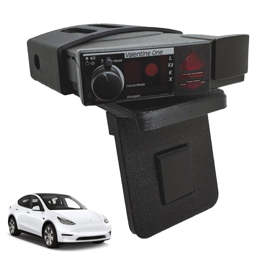 Bartallama3D Radar Holder for Valentine One Gen1 Compatible with Tesla Vehicles - Black