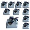 qczoyp Leather Gift Bags with Handles: 10 Pcs Party Favor Bags with Ribbon, Reusable Mini Gift Bags for Birthdays, Baby Shower,Weddings,Party Favor, Holiday Presents (Blue) view 1