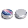 Blue Mountains and Pink Clouds Pill Box 3 Compartment Small Pill Case Portable Pill Box for Pocket Or Purse Round Metal Pill Box Cute Medicine Organizer Holder to Hold Vitamins Medication view 3
