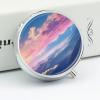 Blue Mountains and Pink Clouds Pill Box 3 Compartment Small Pill Case Portable Pill Box for Pocket Or Purse Round Metal Pill Box Cute Medicine Organizer Holder to Hold Vitamins Medication view 4