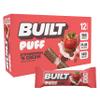 Built Bar, Puff Protein Bars, Strawberries 'N Cream Puff, 15g Protein Snacks, On-The-Go Bars, Only 140 Calories, 8g Sugar, Collagen, Gluten Free, 12 Count view 1