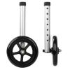 2-Pack Walker Wheels Replacement with Precision Ball Bearings, 6-Inch All-Terrain Wheels for Walkers with Outward-Angled Legs, 7-Level Height Adjustable, 350lbs Heavy Duty, Slip-Resistant Traction view 1